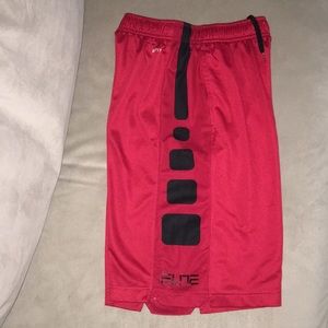 Red boys Nike elite shorts
